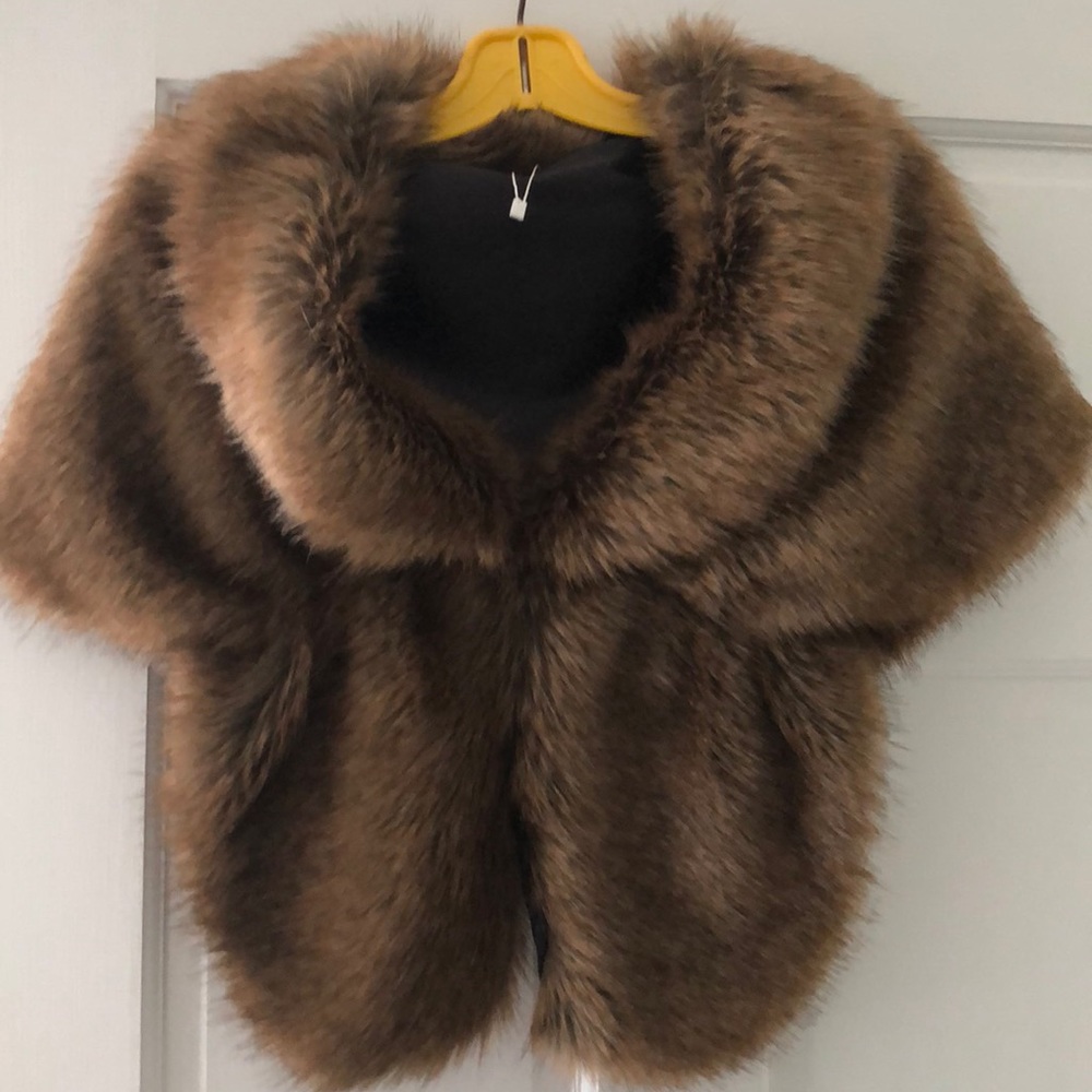 Fake fur wrap